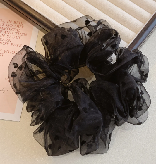 Chouchou en Organza à Cœurs