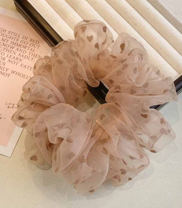 Chouchou en Organza à Cœurs