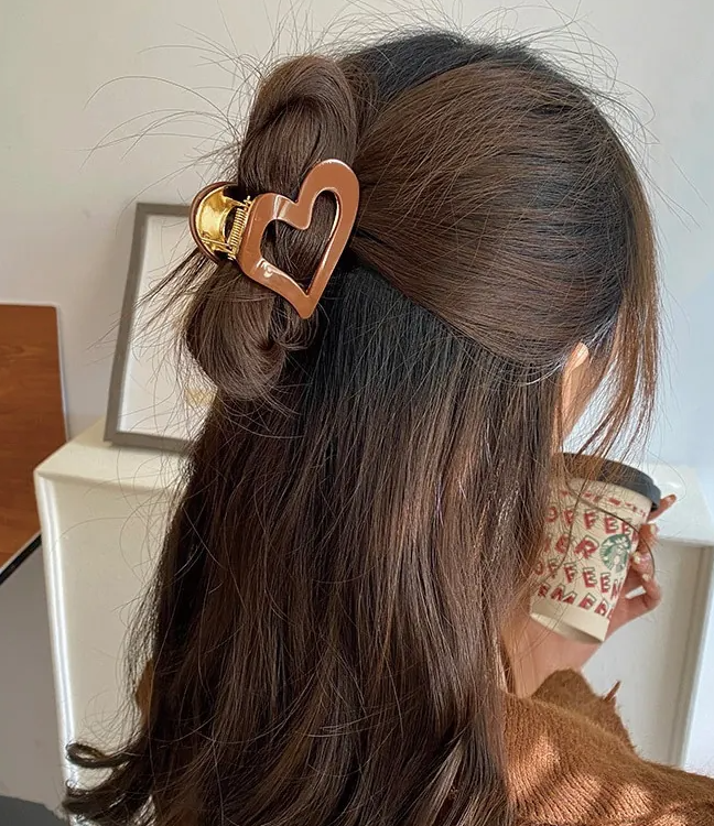 Pince Cœur motif Marbre