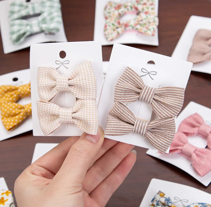 Lot de 2 petites Barrettes Nœud