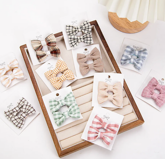 Lot de 2 petites Barrettes Nœud